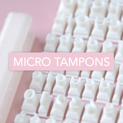 Sets micro tampon alphabet
